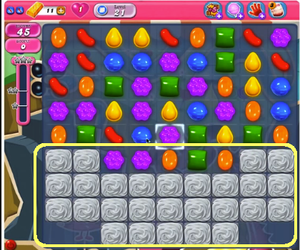 Candy Crush saga cheats - level 21