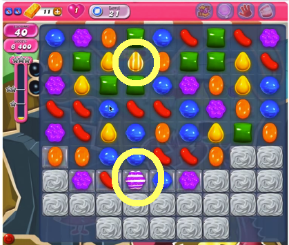 Candy Crush saga cheats - level 21