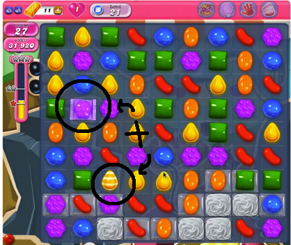 Candy Crush saga cheats - level 21