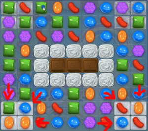 Candy Crush saga cheats - level 58