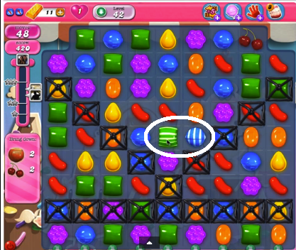 Candy Crush saga cheats - level 42