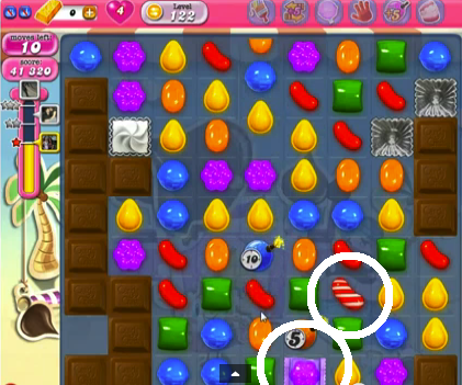 Candy Crush saga cheats - level 122