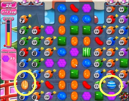 Candy Crush saga cheats - level 374