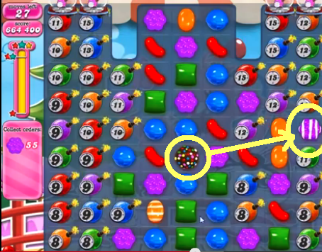 Candy Crush saga cheats - level 374