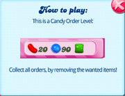 Niveles de Candy Order