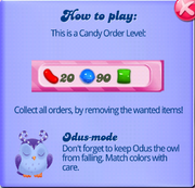 Niveles de Candy Order