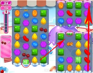 Candy Crush saga cheats - level 614